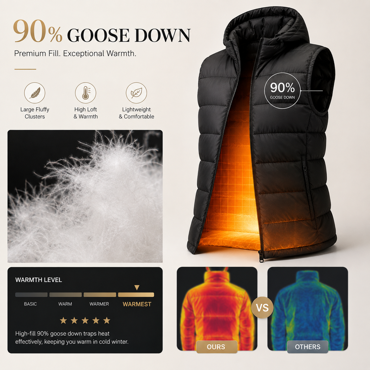 👍🔥Limited-Time Promotion-Women Long Vest Solid Color Sleeveless Hood Winter Puffer Vest Outwear