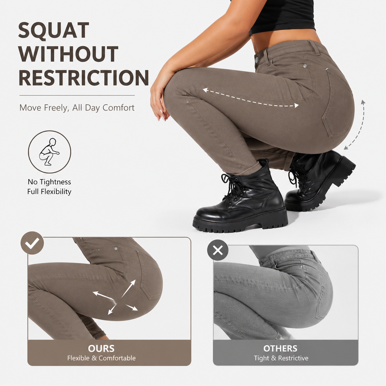 👍🔥Limited-Time Promotion-Women's Button-Fly Skinny Pants with Pockets