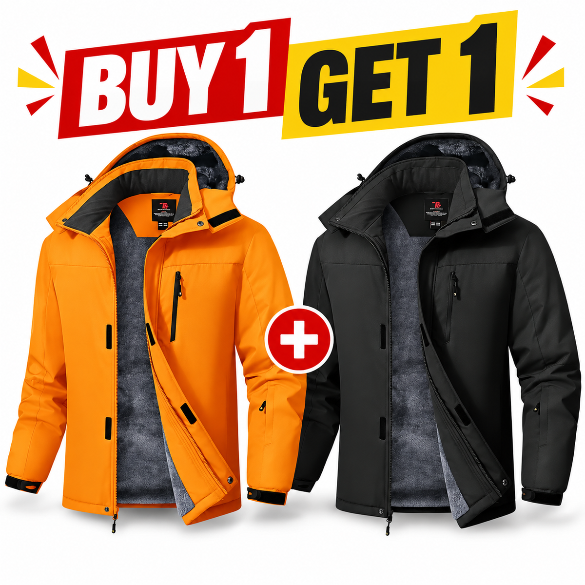 Men’s Winter Ski Snow Jacket Waterproof Windproof Fleece Lined