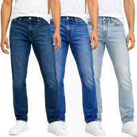 3-PACK ONLY $19--$6.66 EACH--Dark Indigo Blue + Medium Blue + Light Wash Blue