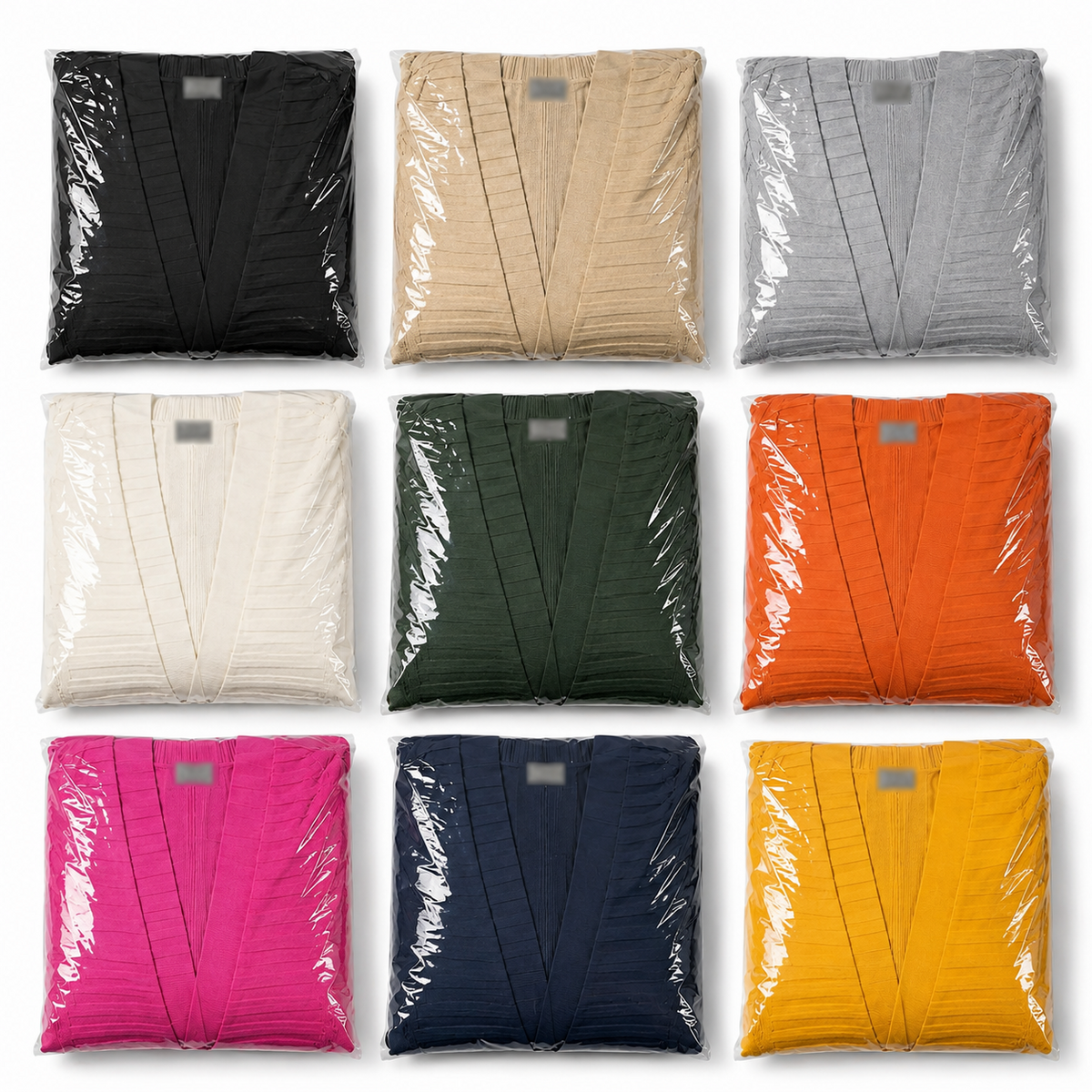 Plus Plain Textured Drop Shoulder Cardigan