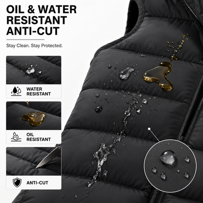 👍🔥Limited-Time Promotion-Women Long Vest Solid Color Sleeveless Hood Winter Puffer Vest Outwear