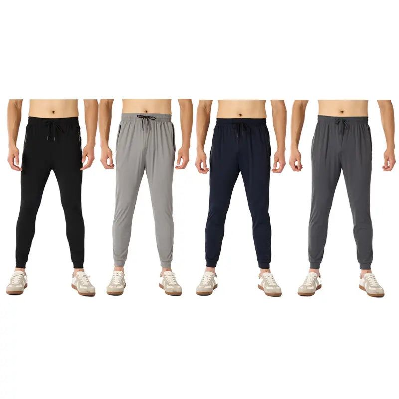 Joggers with Zipper Pockets Lightweight Cuffed Stretch Sweatpants