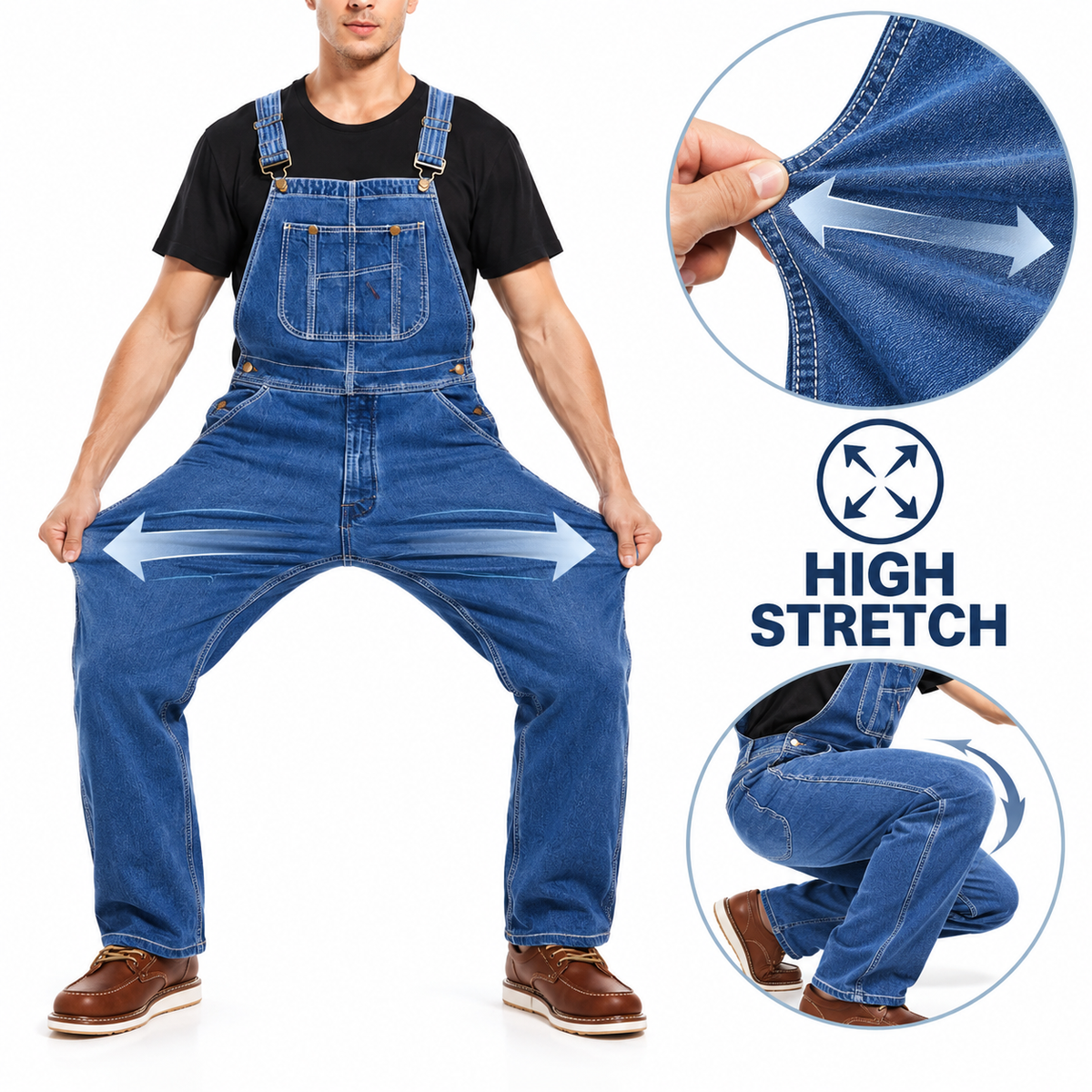 👍🔥Limited-Time Promotion-Denim bib overalls