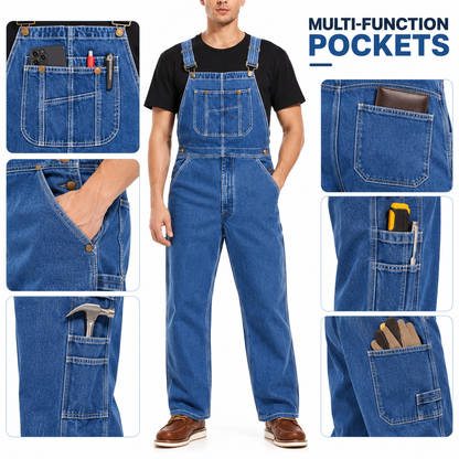 👍🔥Limited-Time Promotion-Denim bib overalls