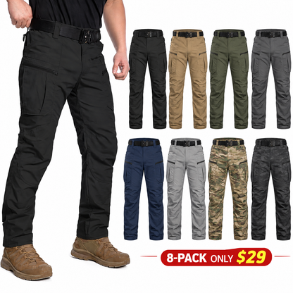 Ripstop Water Resistant Cargo Tactical Pants Lightweight Breathable EDC Outdoor Hiking Work Pants 8 Pockets