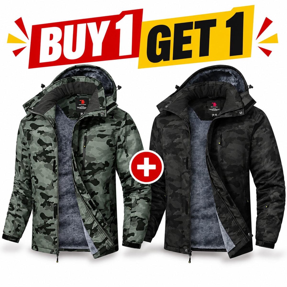 Men’s Winter Ski Snow Jacket Waterproof Windproof Fleece Lined