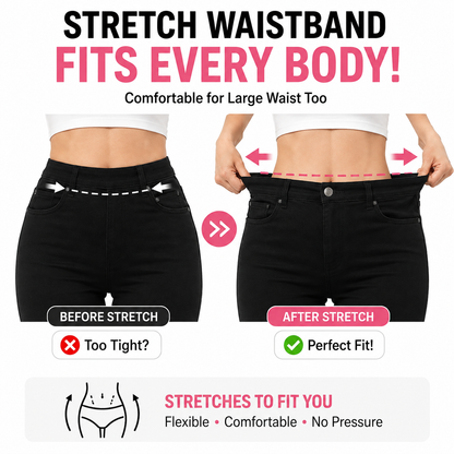 👍🔥Limited-Time Promotion-Women's Button-Fly Skinny Pants with Pockets